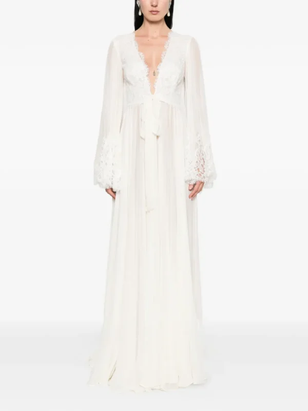 Peignoir de mariée en soie M.Marquise