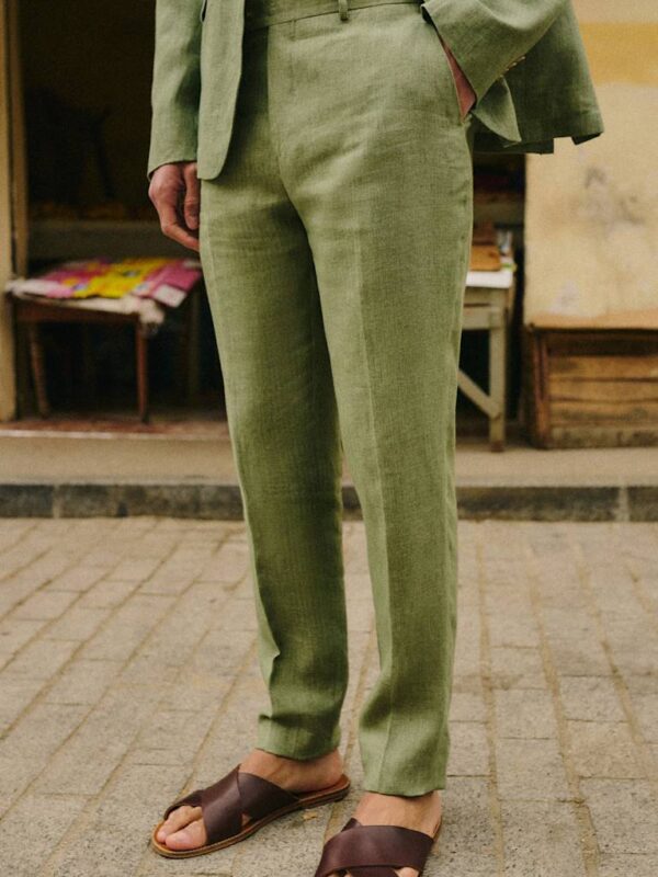 Pantalon Deon vert chiné Sézane