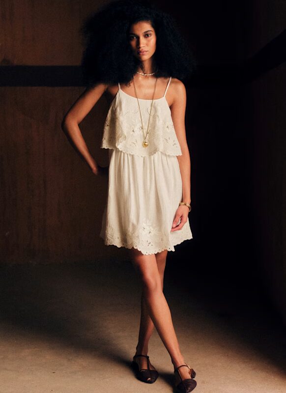 Robe Vytta Broderie Ecru Sézane