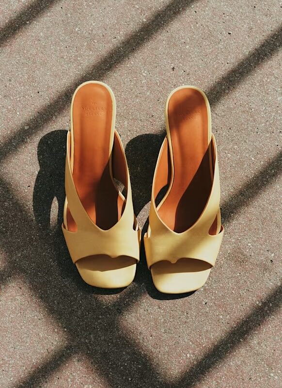 Mules Ingrid jaune vintage Sézane