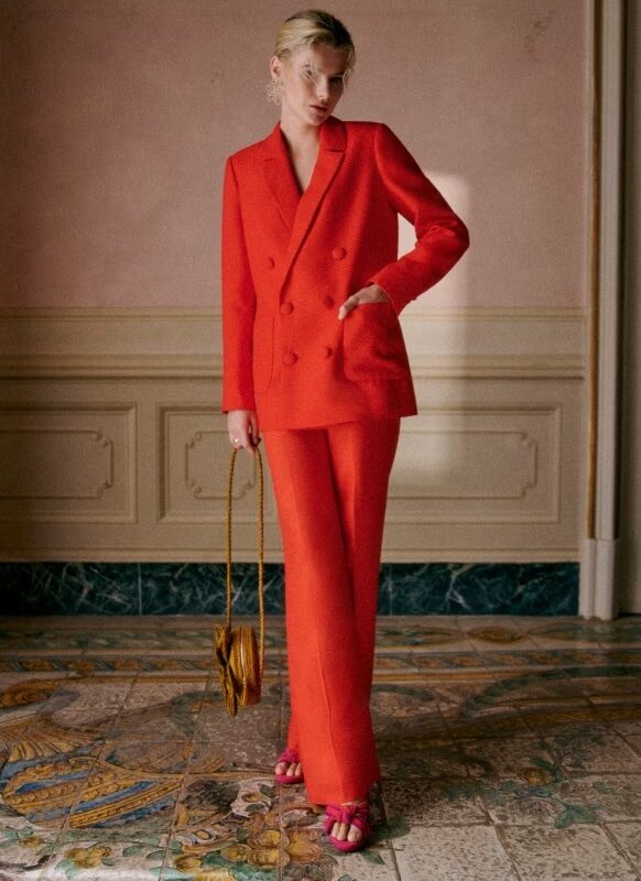 Veste Agnes rouge Sézane