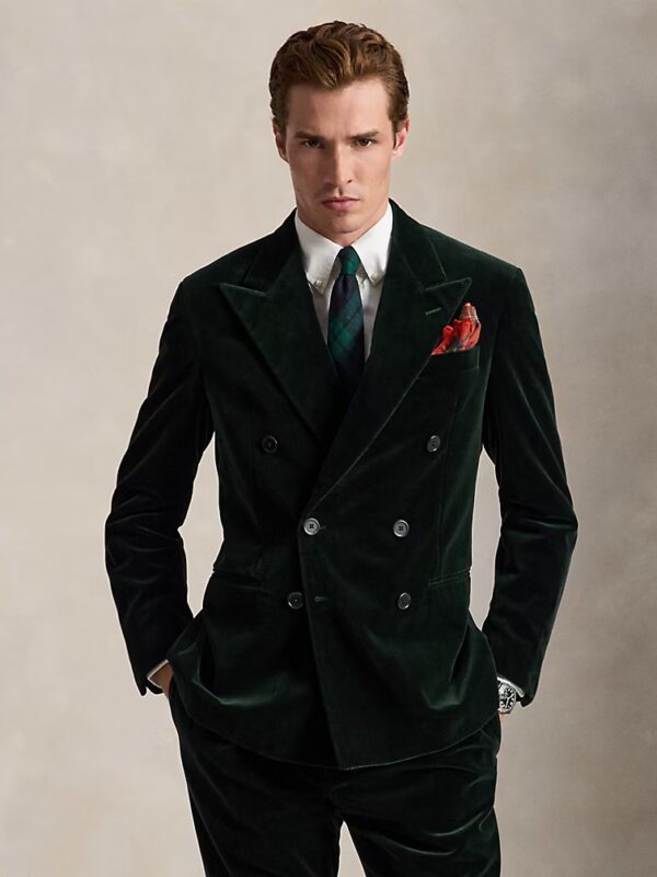 Veste Polo velours vert Tailored Fit Ralph Lauren